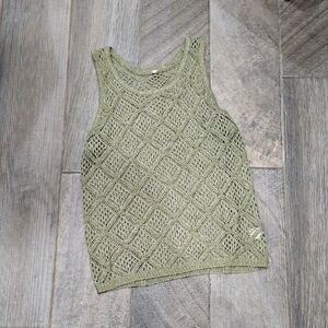 Olive Green Sleeveless Knit Top